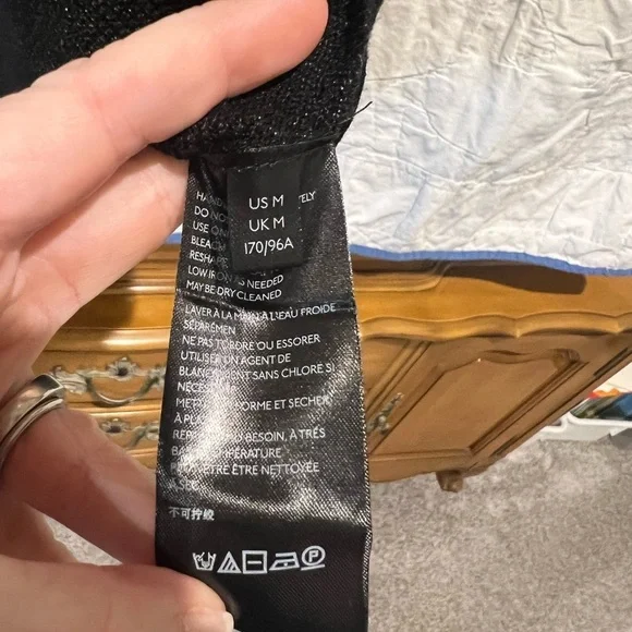 Anthropologie Claudette Black Ruffled Sweater Dress Sz:M - Picture 13 of 14